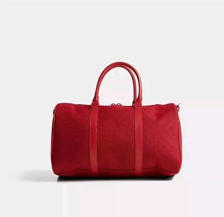 Brand New Nike Air Jordan Monogram Duffle Bag Jacquard Fabric Red MA0759-R78 C