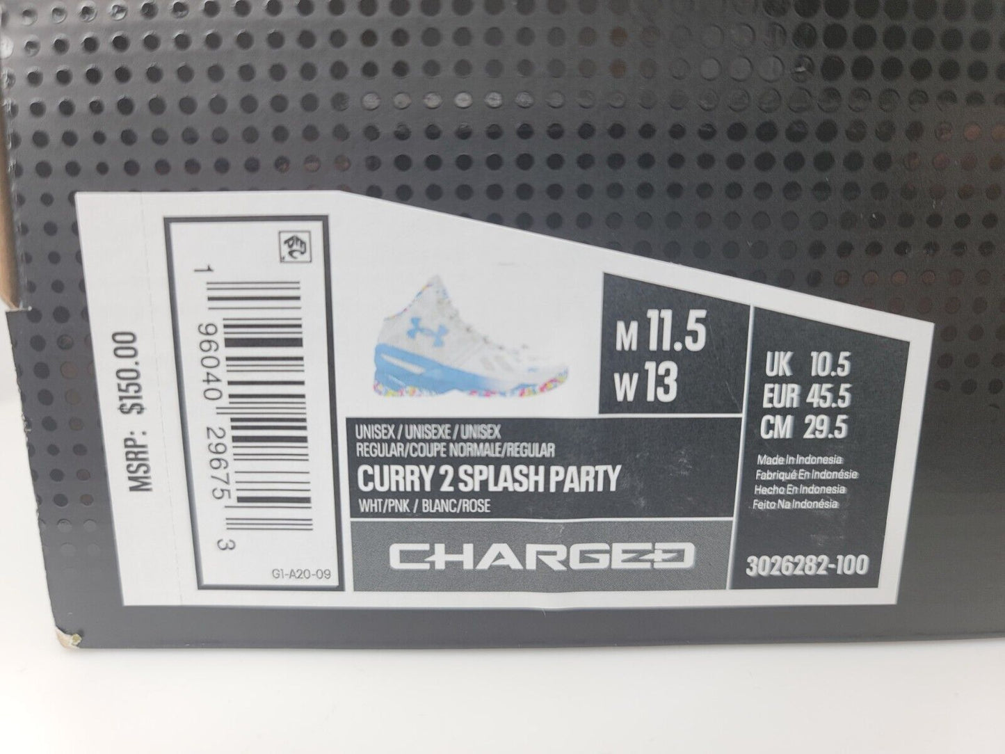 Brand New Under Armour Curry 2 Splash Party Basketball Shoes 3026282-100
