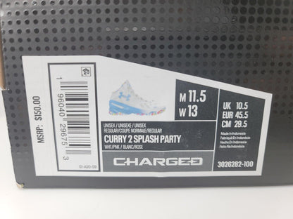 Brand New Under Armour Curry 2 Splash Party Basketball Shoes 3026282-100