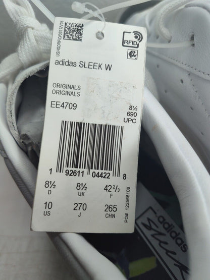 New Adidas Sleek Cloud White Womens Lace Up Shoes Sneakers EE4709 10W 8M Nobox