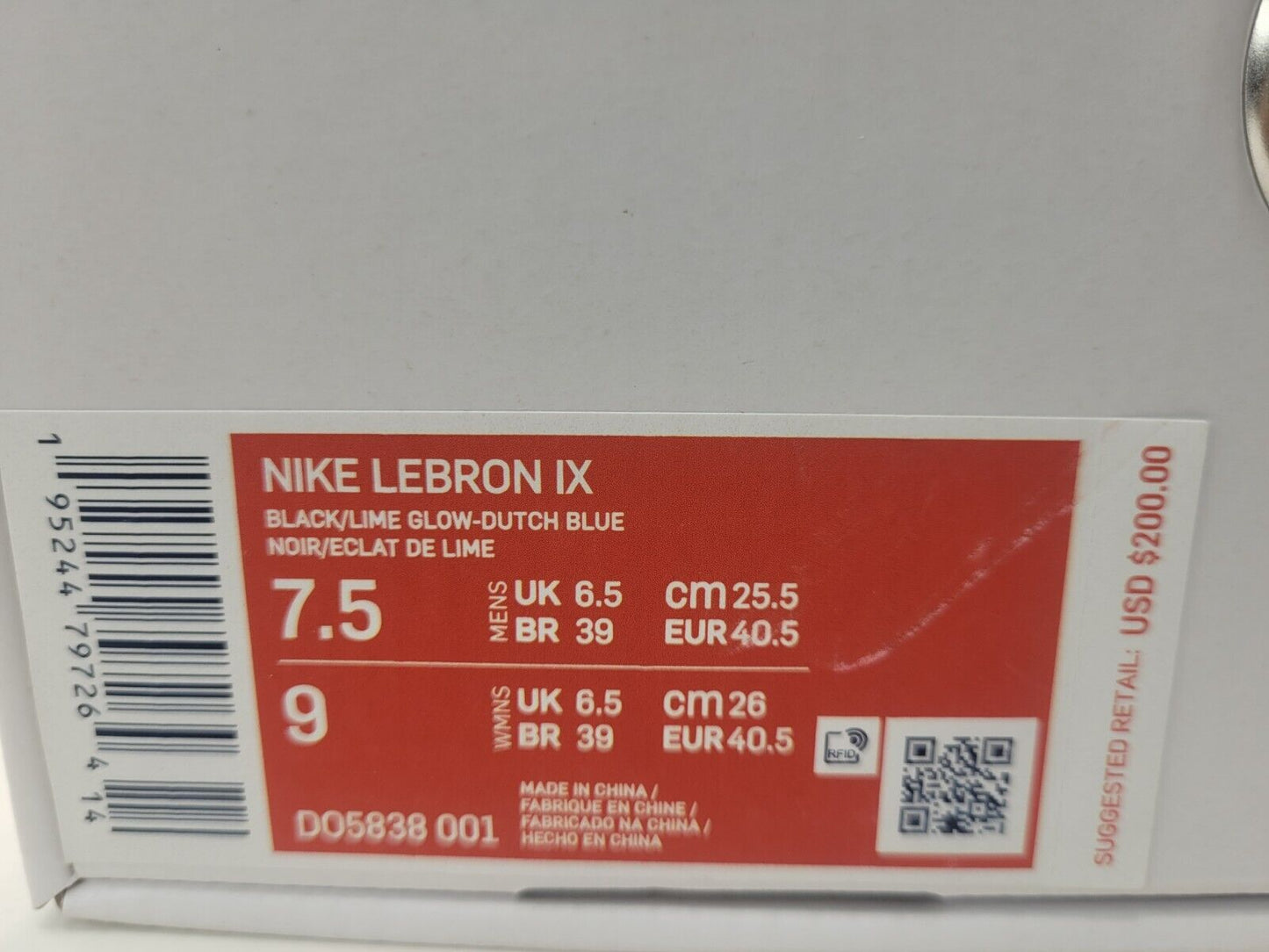 Brand New Nike LeBron 9 South Coast 2022 DO5838-001