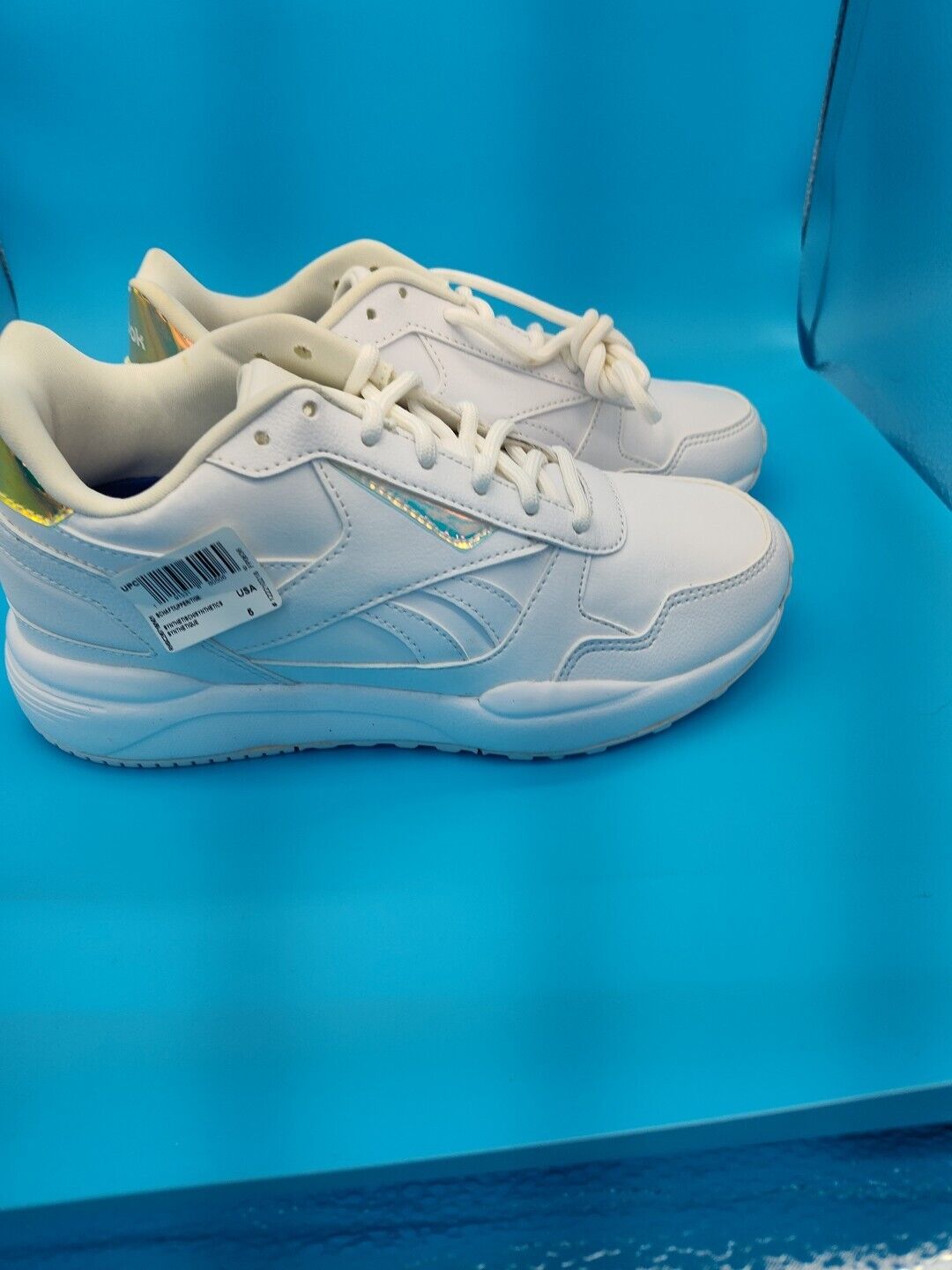 NEW Reebok Classic Leather Women Sneaker Running Shoe Athletic White FP0636 S7.5