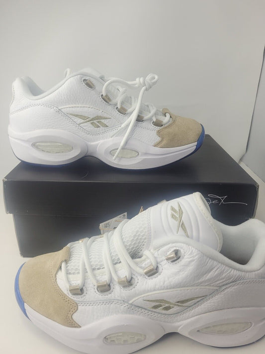 BRAND NEW Reebok Question Low White Oatmeal Allen Iverson Basketball Men EF7609