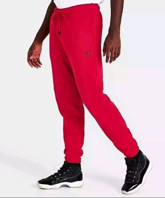 New Nike Jordan Essential Fleece Jogger Pants Gym Red Men’s Size L DA9820-687 A