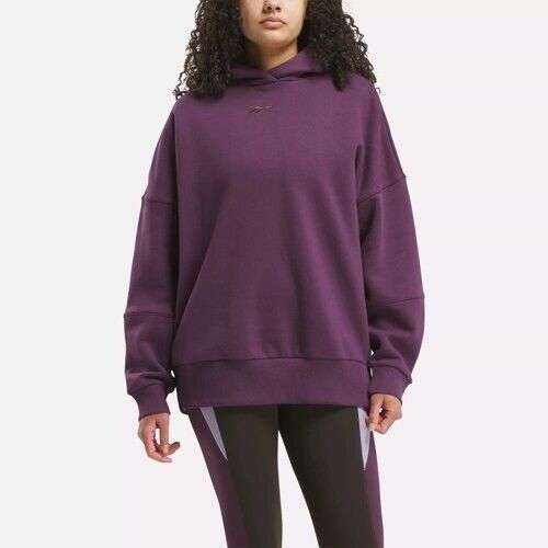 Brand New Reebok Essensials Lux Oversized Hoodie Plum 100208459 Size 1XL Unisex