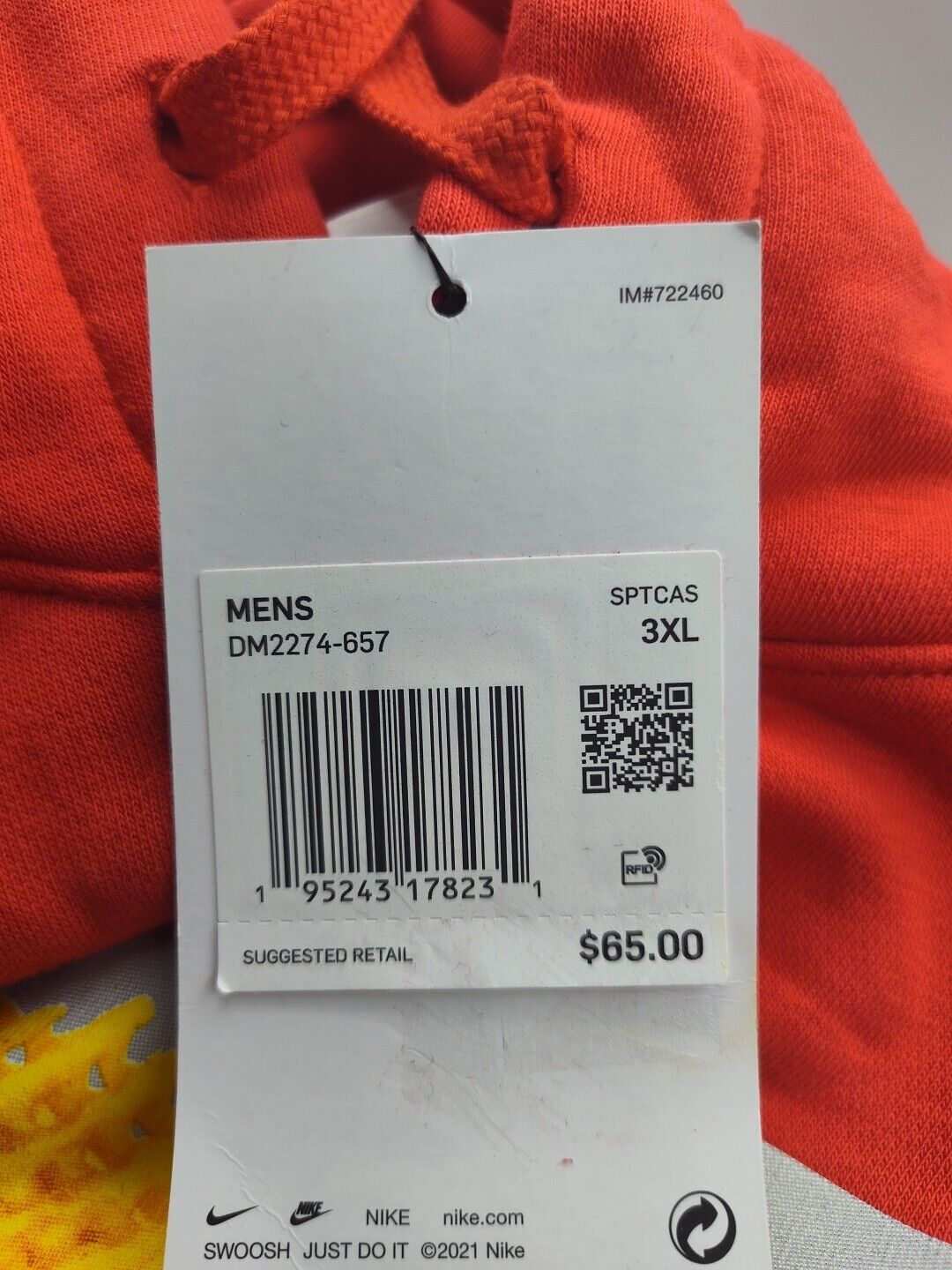 Brand New Mens Nike Sportswear Waffle Fries Pullover Hoodie DM2274-657 B SZ XXL