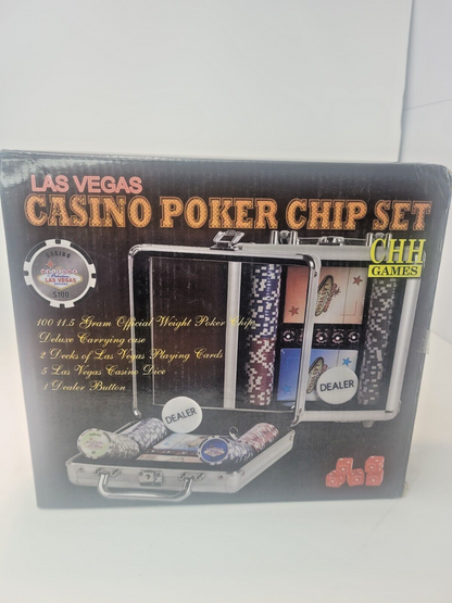 LV Casino 100 chip Poker Set Aluminum