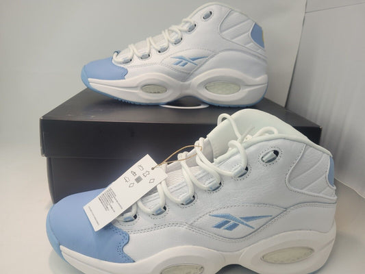 Brand New Reebok Question Mid GW8854 White Baby Blue Mens GW8854 sz 11.5