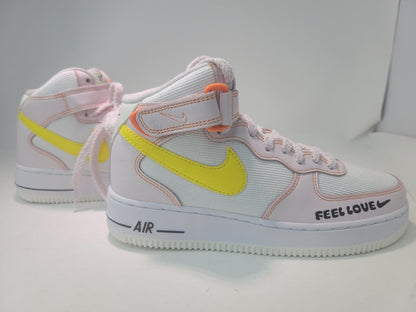Brand New Nike Air Force 1 '07 Mid 'Feel Love' Woman Shoes FD0869-100 Size 7.5