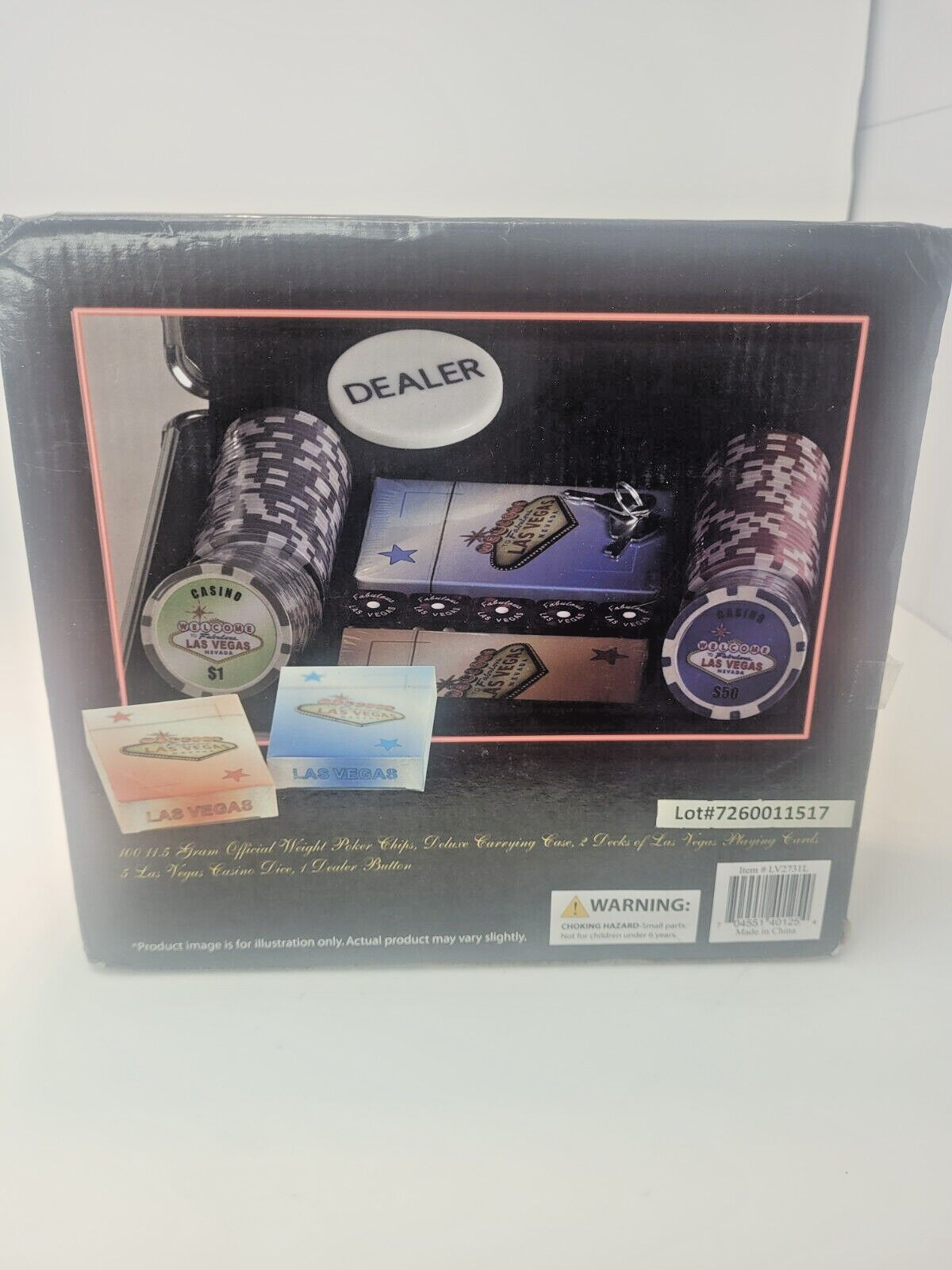 LV Casino 100 chip Poker Set Aluminum