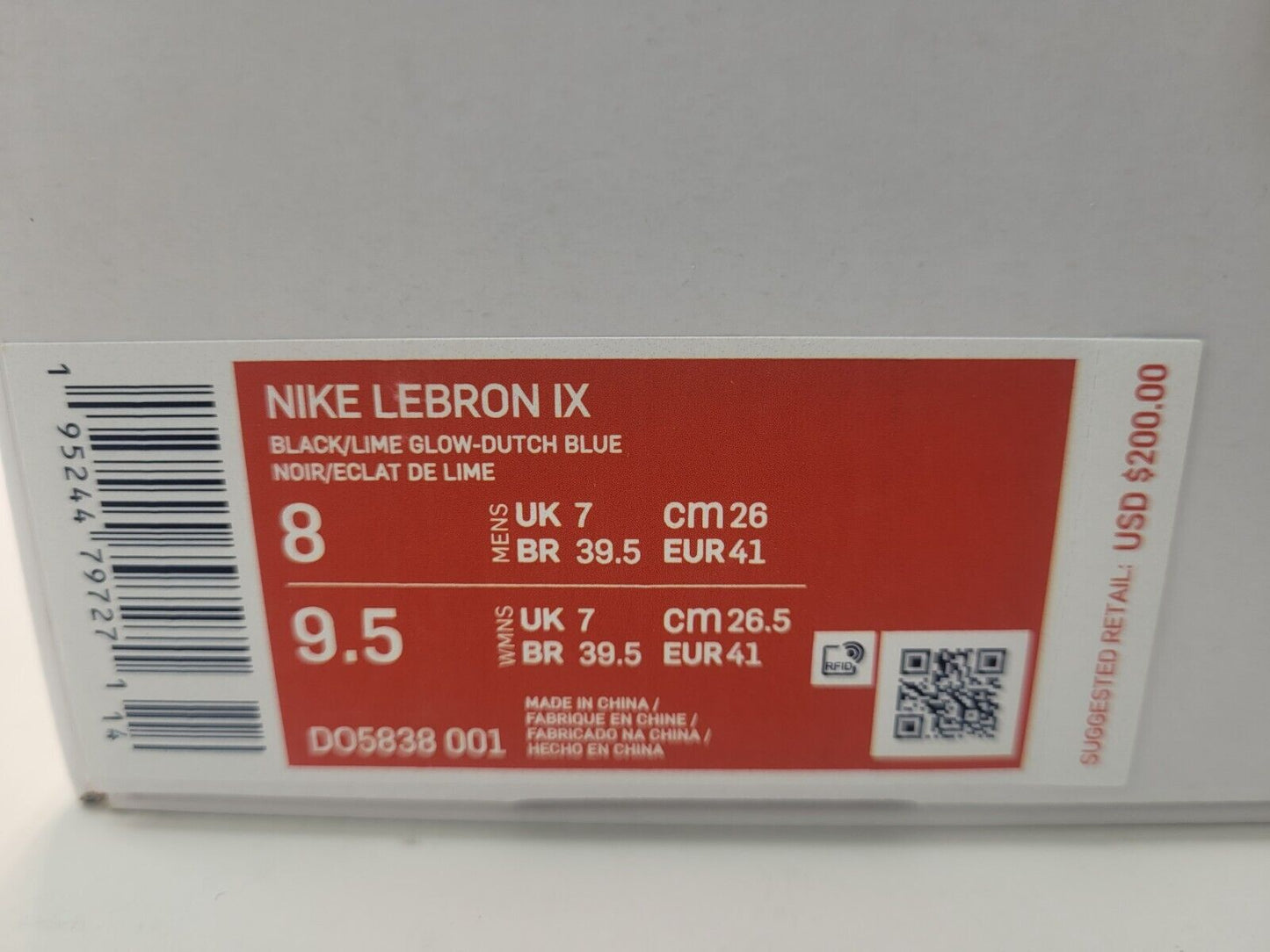 Brand New Nike LeBron 9 South Coast 2022 DO5838-001