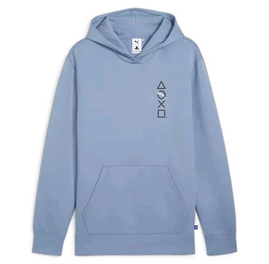 Brand New Puma Playstation X Graphic Pullover Hoodie Mens Blue 624678-20 Size L