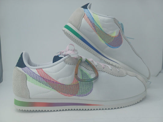 NEW Nike Cortez Be True 2022 DR5491 100 Rainbow White Unisex 12 M 13.5 W No Lid