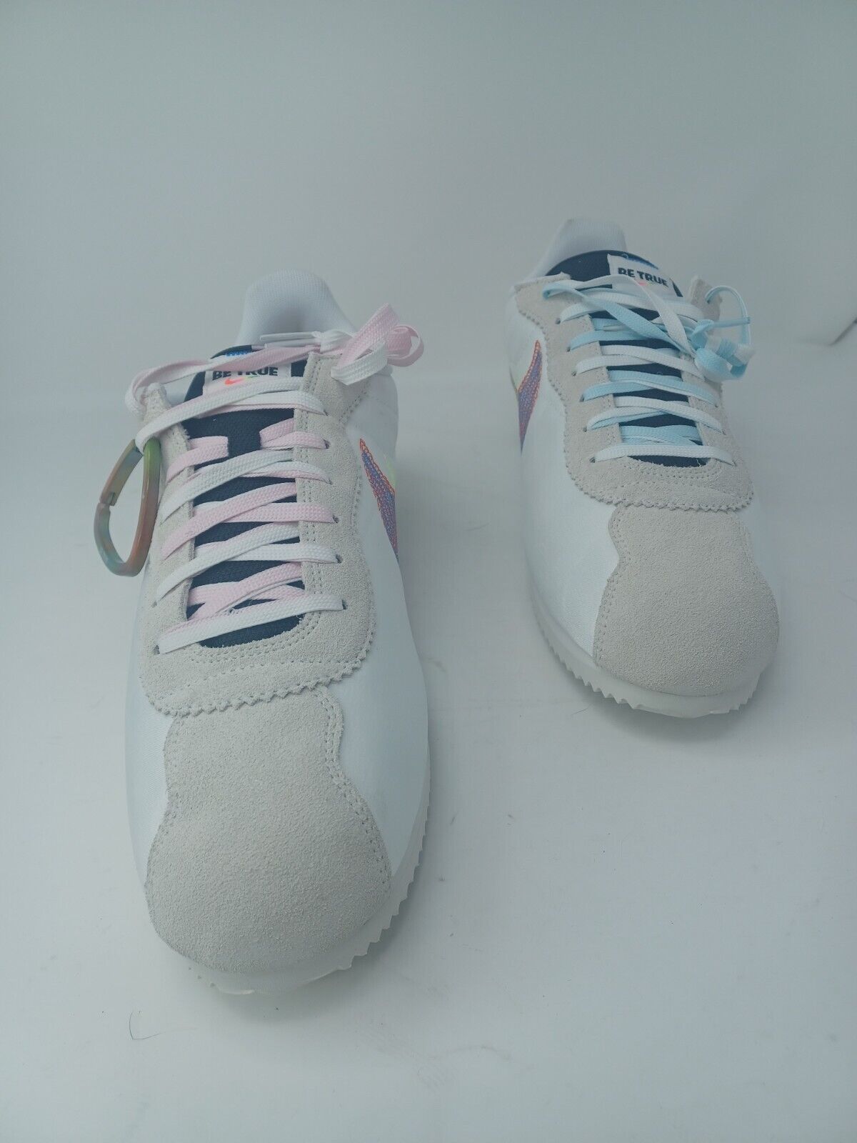 NEW Nike Cortez Be True 2022 DR5491 100 Rainbow White Unisex 12 M 13.5 W No Lid