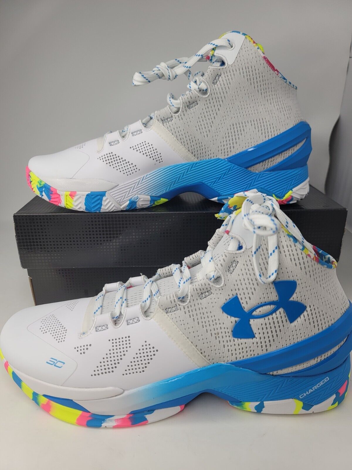 Brand New Under Armour Curry 2 Splash Party Basketball Shoes 3026282-100
