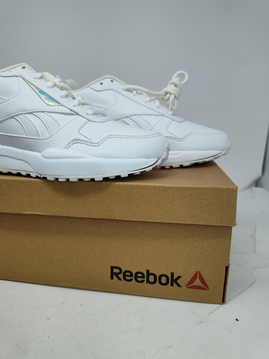 NEW Reebok Classic Leather Women Sneaker Running Shoe Athletic White FP0636 S7.5