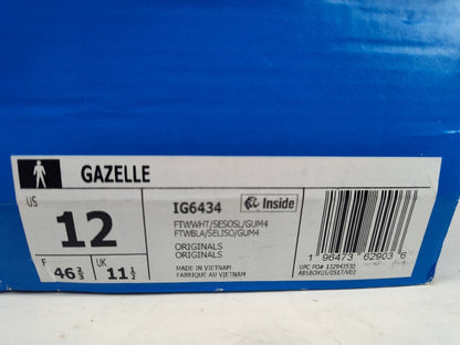 New Men's Adidas Gazelle Seattle Sounders Low Casual Shoes White IG6434 Size 12